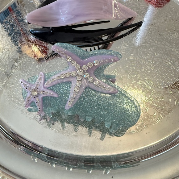 Other - Purple/blue/ glitter/ Starfish/ Rhinestones/lavender/black hair clip